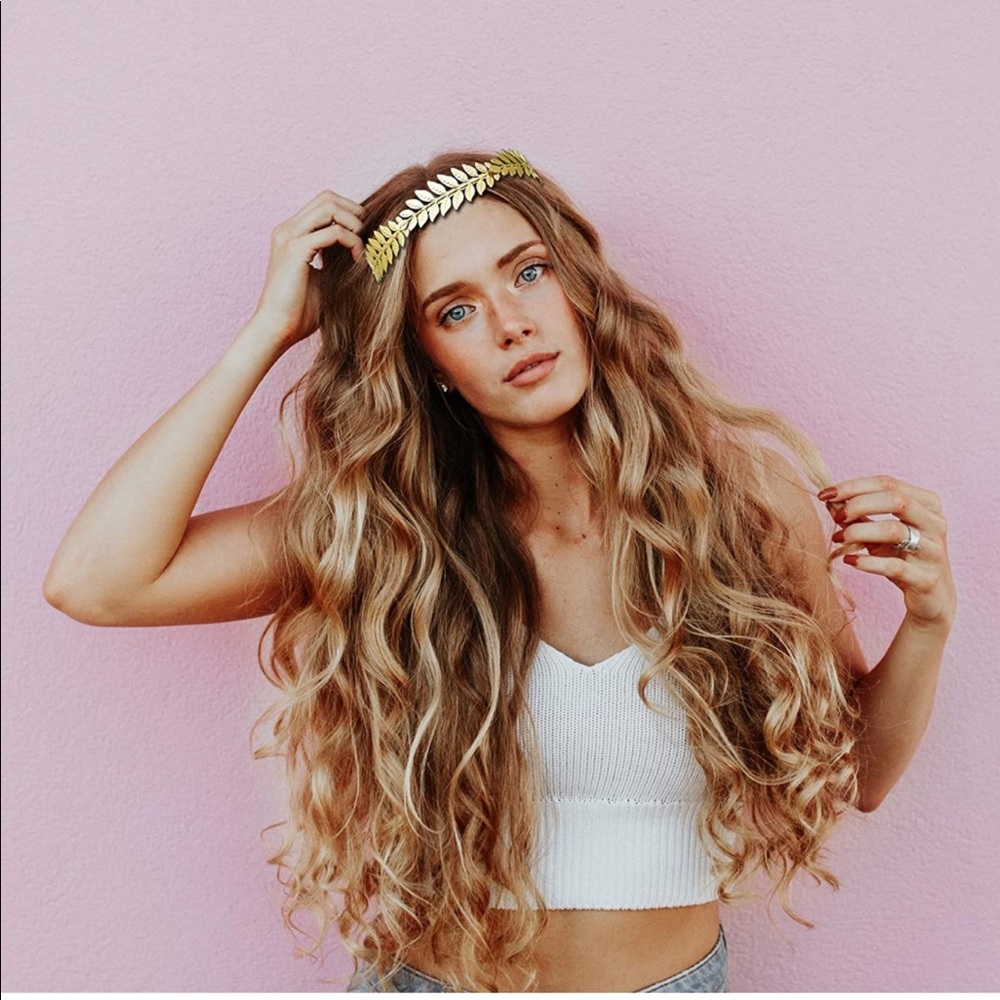 Golden leaf headband/goddess tiara